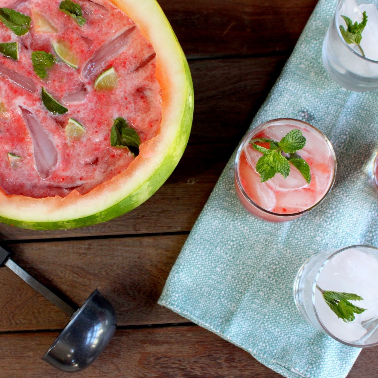 Sparkling Watermelon Punch & Bowl