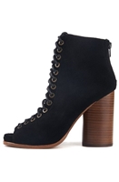 Jeffrey Campbell The Free Love Heel Lace Up Booties in Black