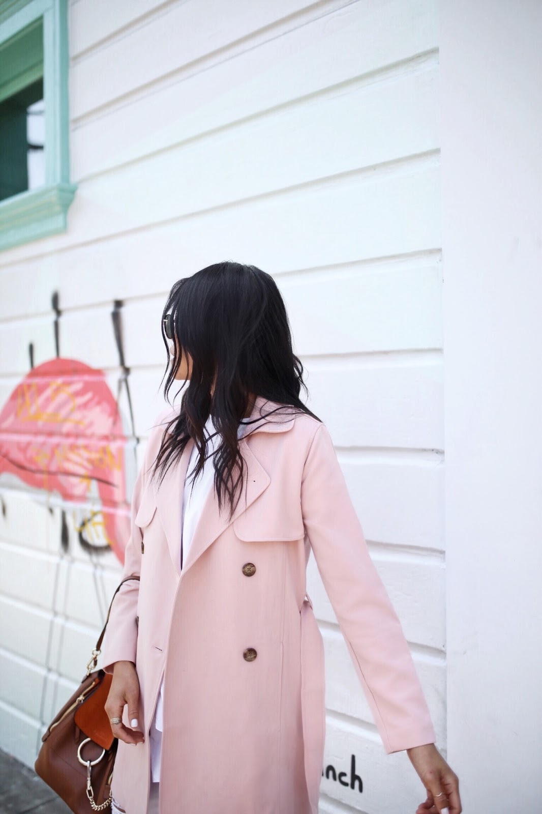 Blush Pink Trench Coat | Gypsy Tan