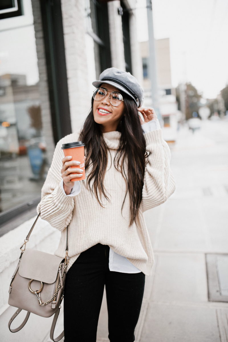 Free People Turtle Neck Sweater Faye Backpack Brixton Fiddler Cap