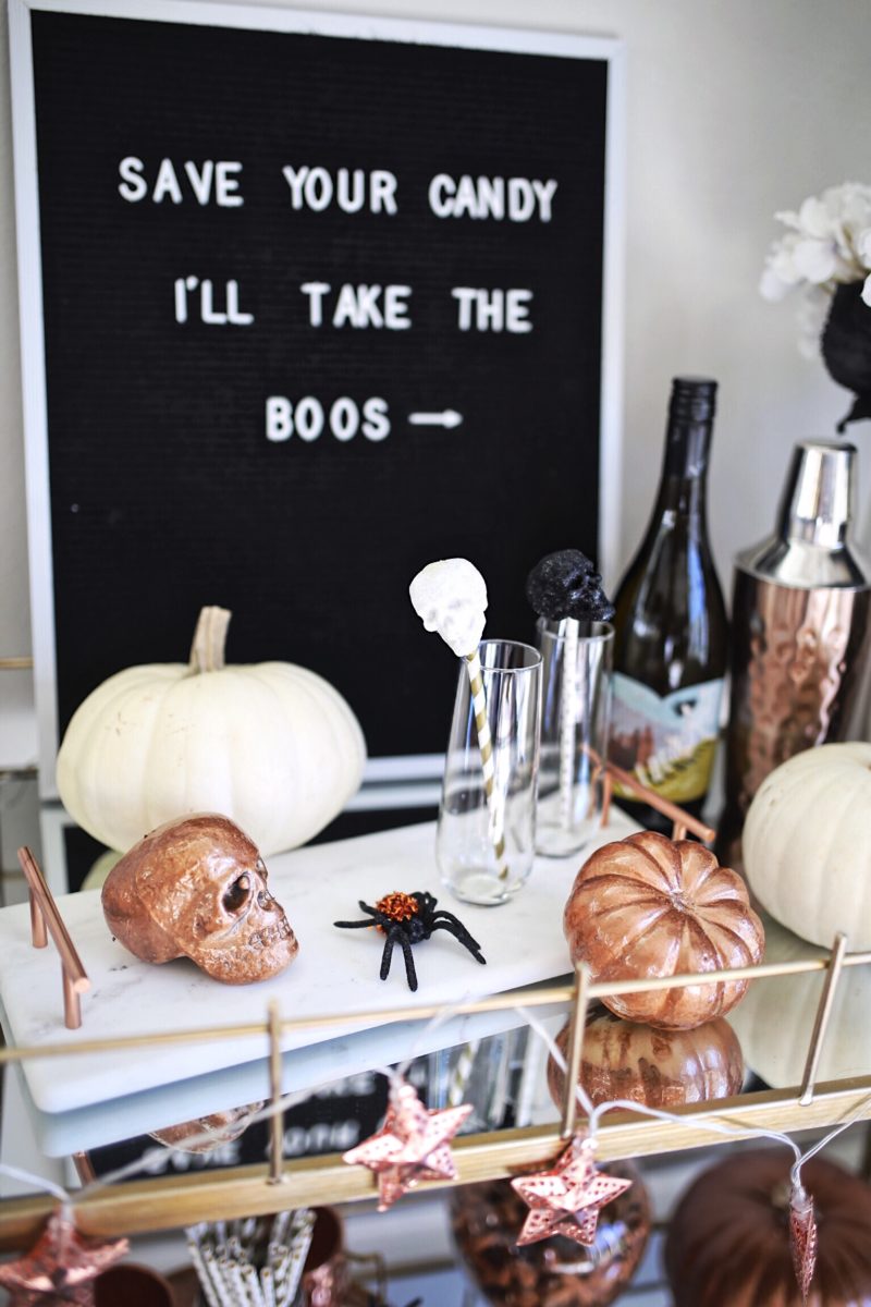 Bar Cart Decor Ideas Halloween