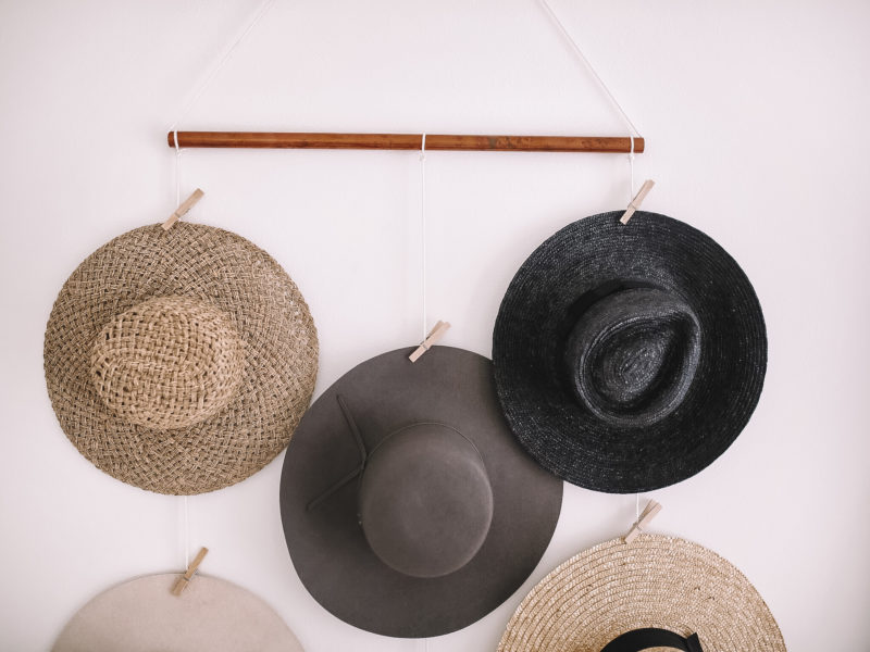 hat rack hat display DIY hat wall