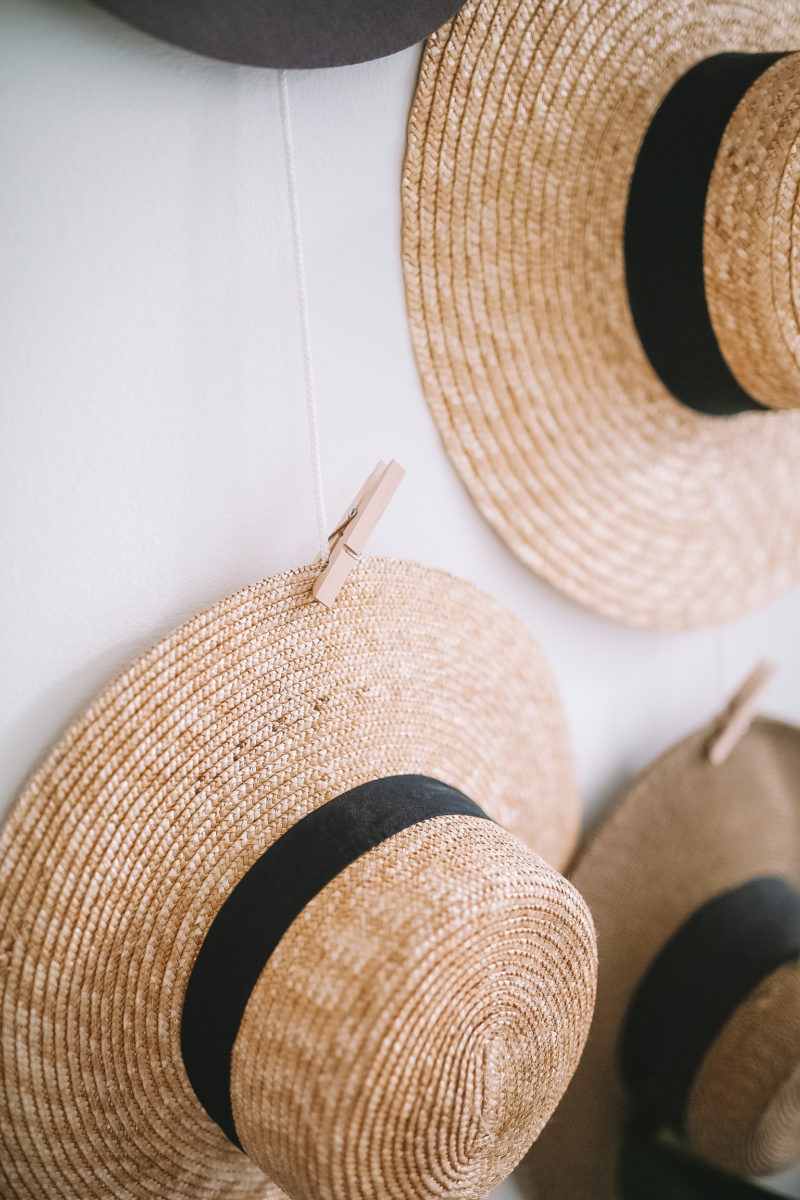 hat rack hat display gypsy tan DIY hat wall display