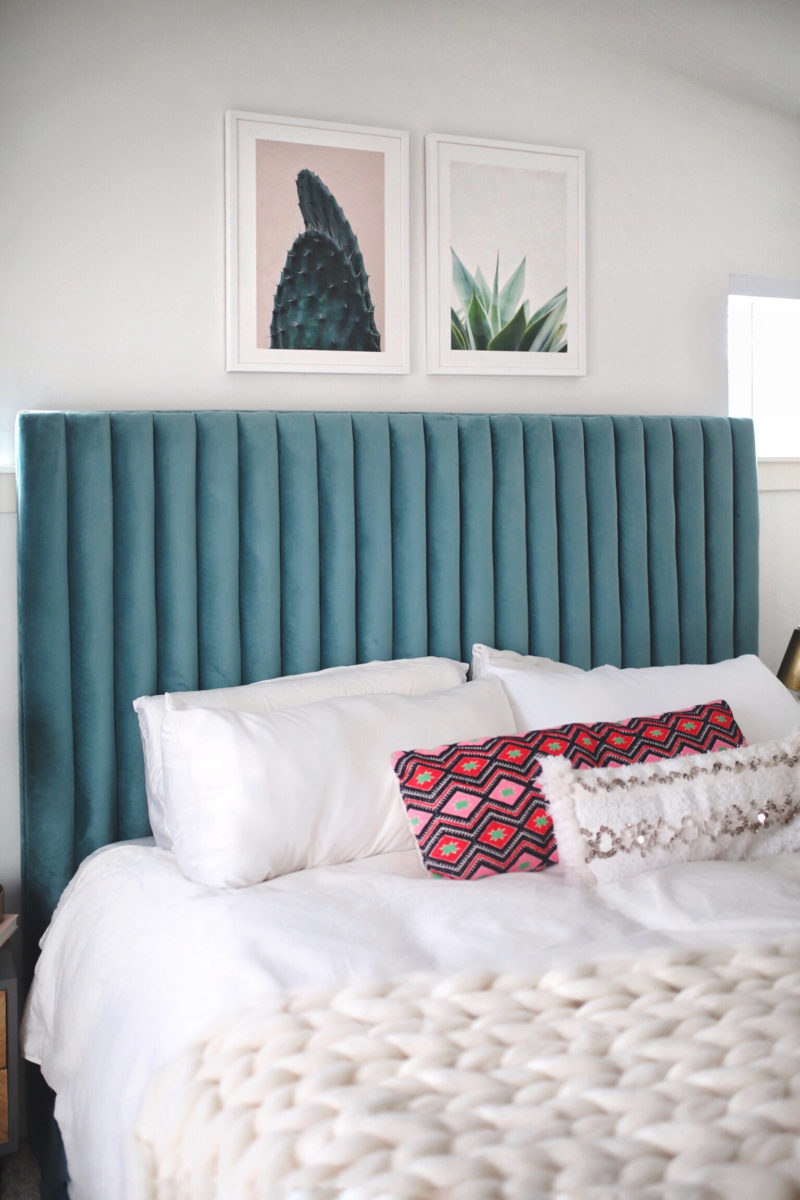 Master Bedroom Tour Reveal Velvet Tufted Bed | Gypsy Tan