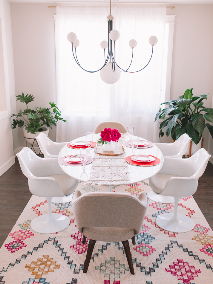 Dining Room Decor - Gypsy Tan - Mitzi Light - Marble Tulip Table