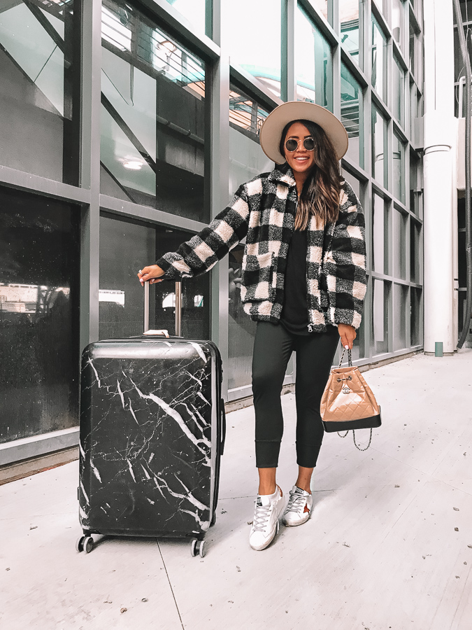 Gypsy Tan Travel Outfit Airport Style
