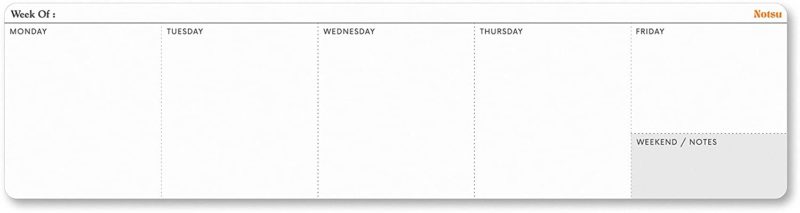 Notsu Weekly Planning Notepad | Fits Under Keyboard