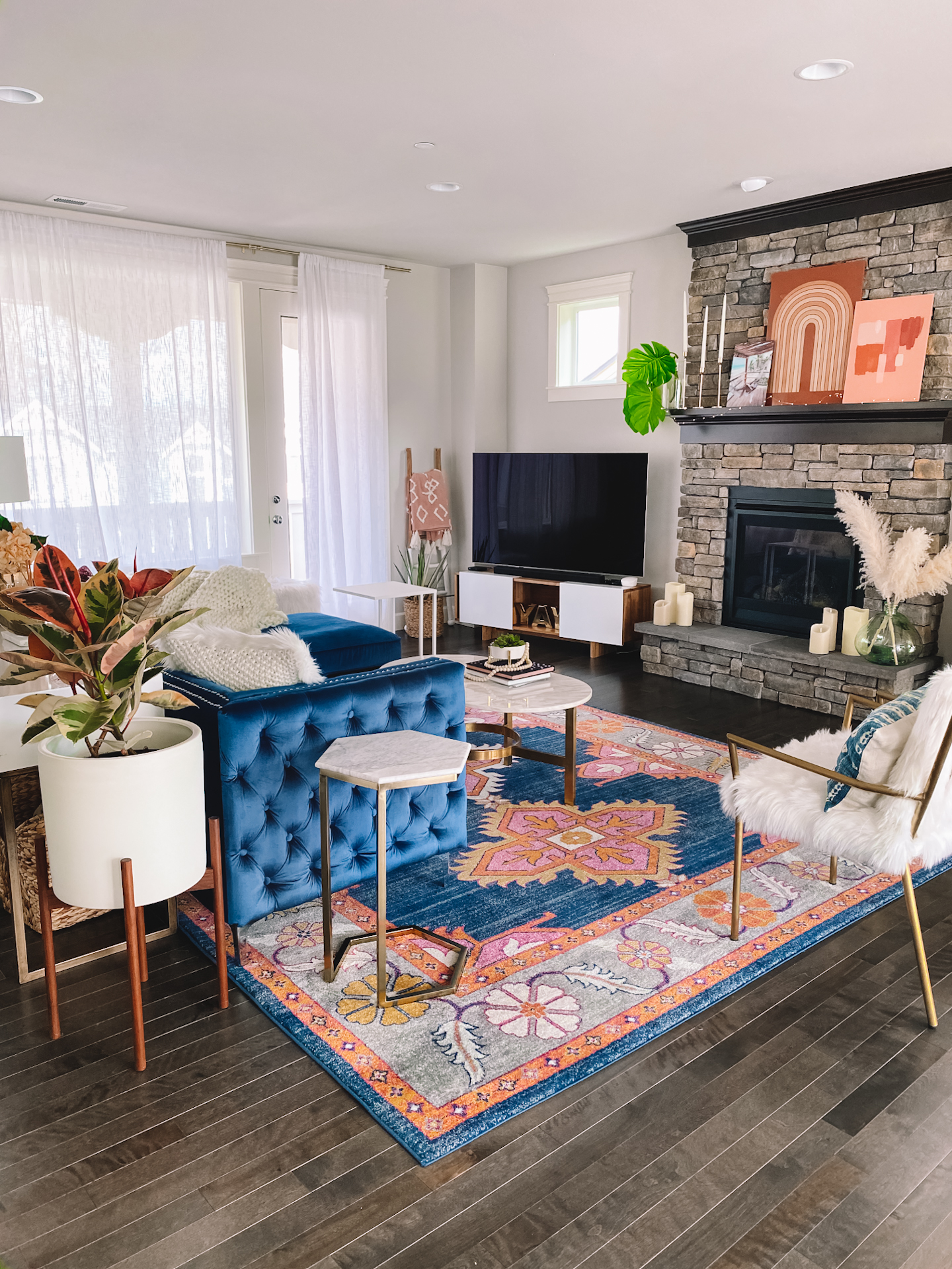 modern boho living room - Gypsy Tan Home 3