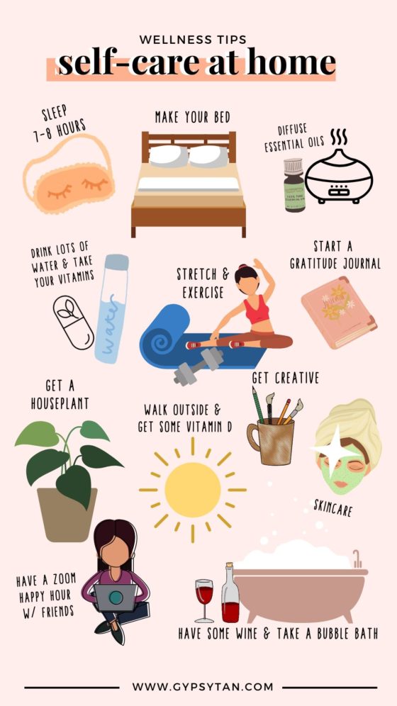 Self Care Tips - How to self care at home for stress relief | Sabrina Tan