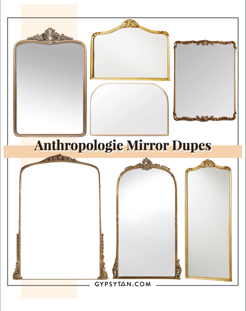 Anthropologie Mirror Dupe - large antique mirror - gleaming primrose mirror