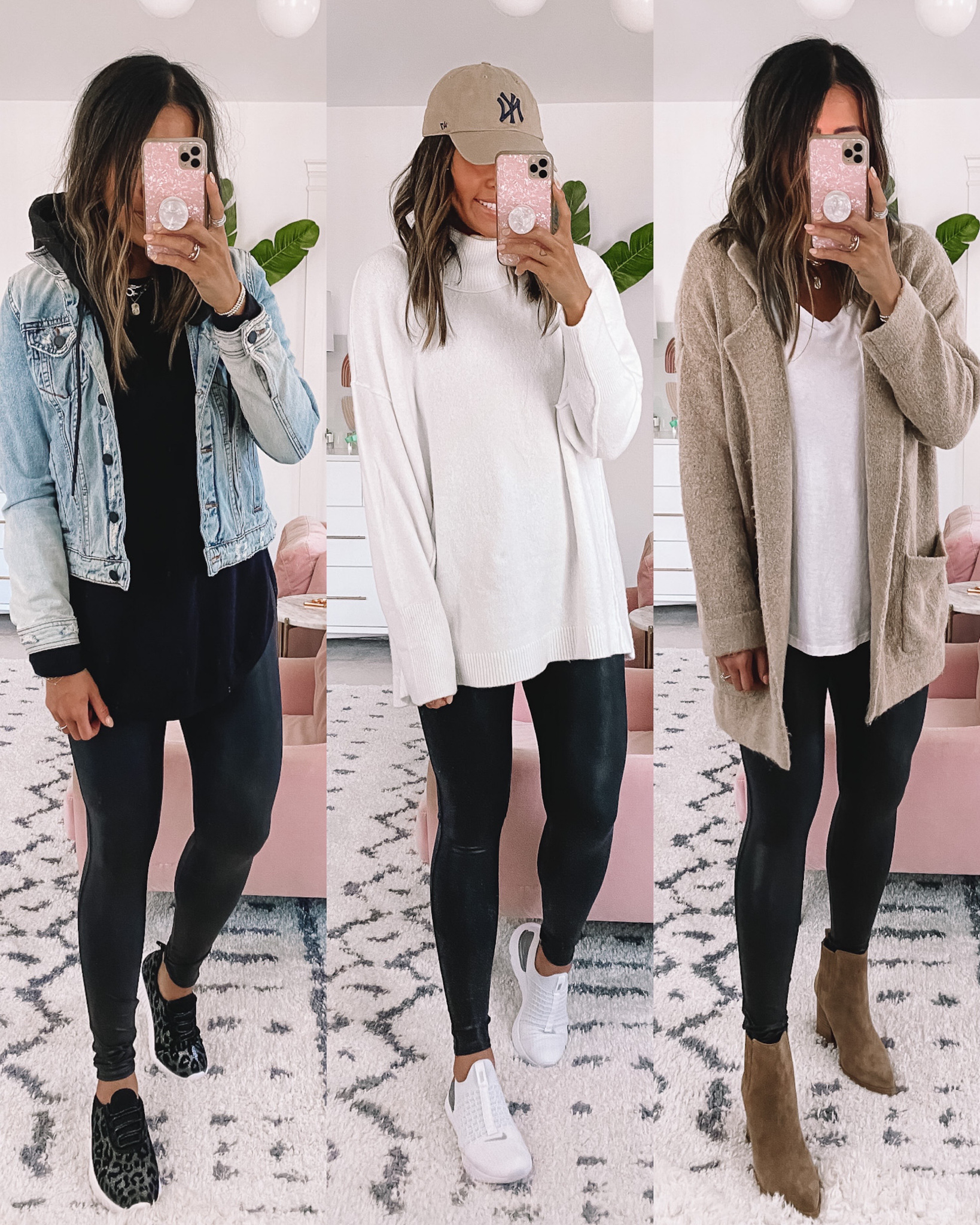 what to wear with leather leggings - Sabrina Gypsy Tan 1-2