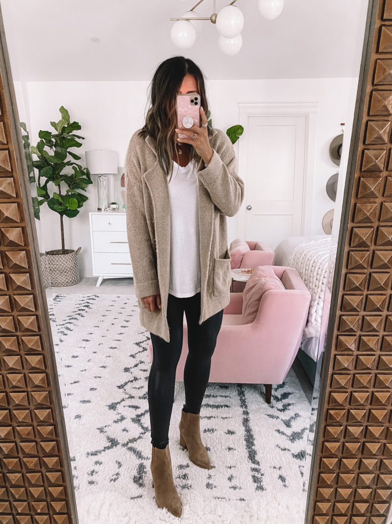 what to wear with leather leggings - Sabrina Gypsy Tan