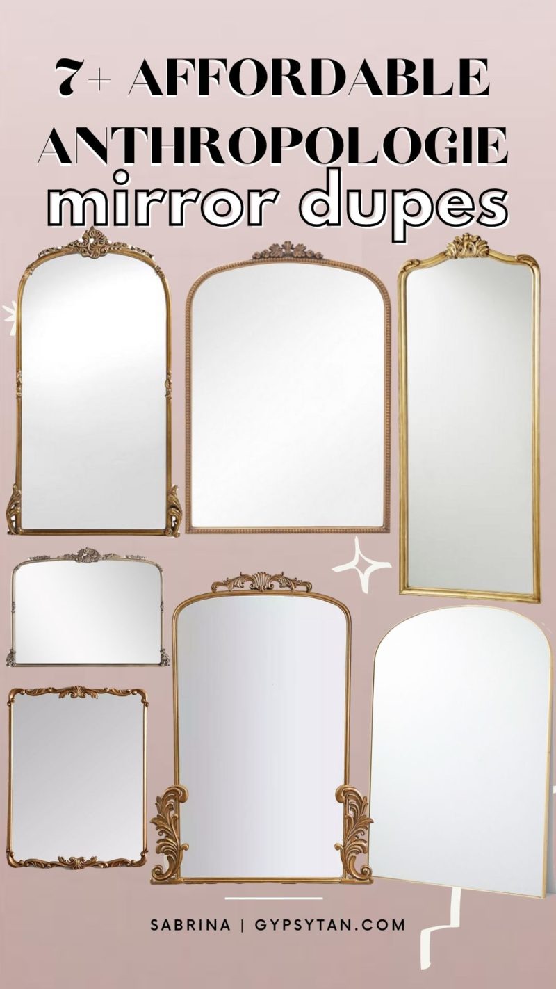 Anthropologie Mirror Dupe - Affordable Floor Mirrors - Sabrina Gypsy Tan