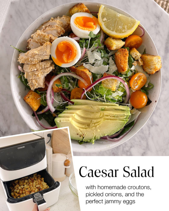Caesar Salad Recipe with Homemade Croutons