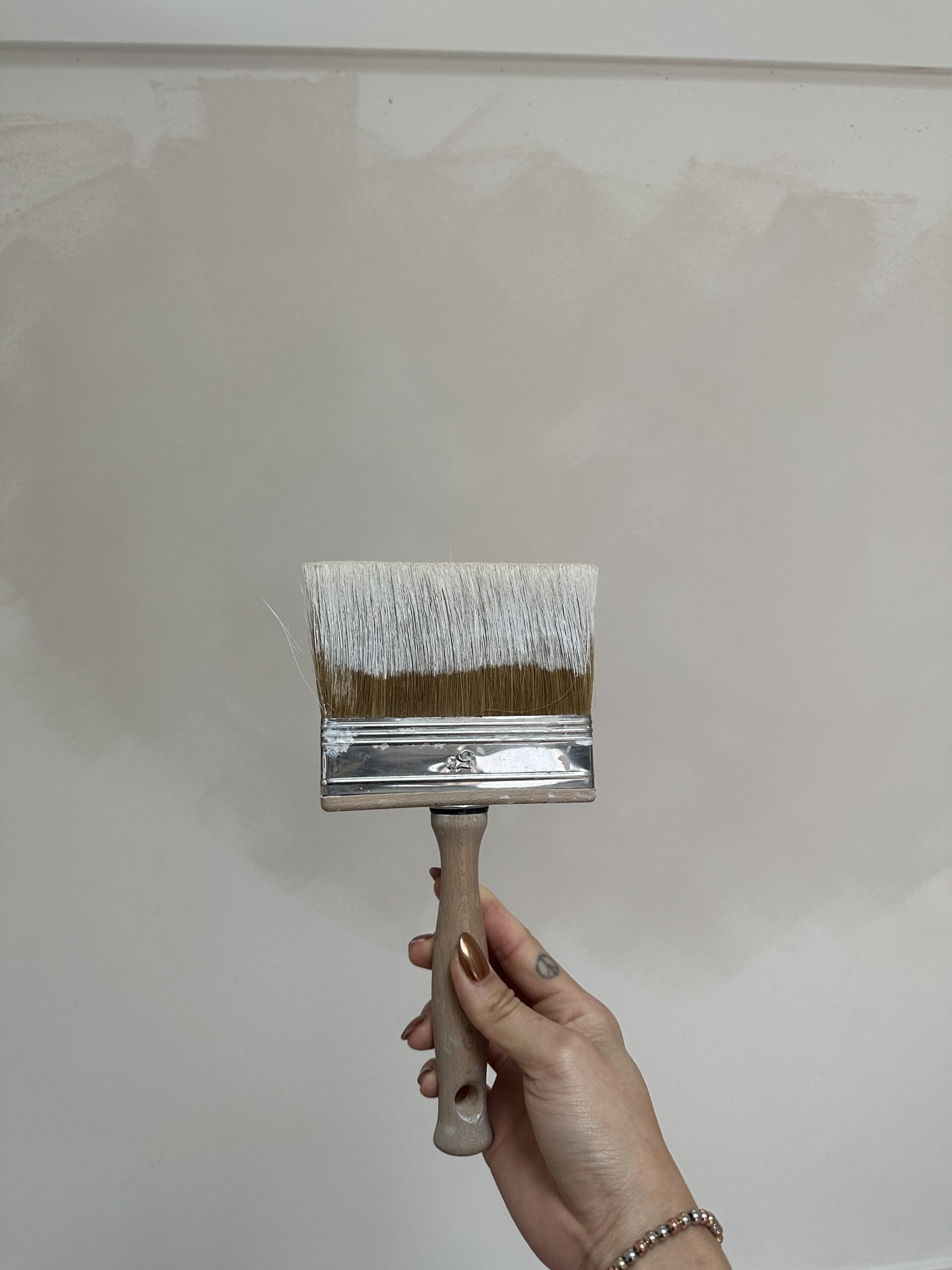 DIY Faux Limewash Effect with Glidden Diamond Paint - The Home Depot x Sabrina Tan - 10